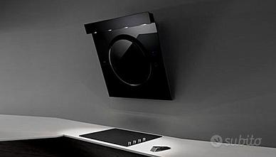 Cappa Cucina Aspirante Elica OM 80cm vetro nero