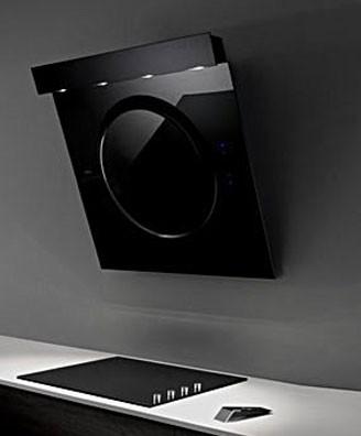 Cappa Cucina Aspirante Elica OM 80cm vetro nero
