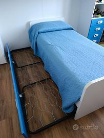 Letto singolo con secondo letto estraibile 
