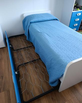 Letto singolo con secondo letto estraibile 