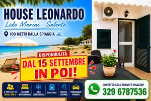 Civico 44 a Lido Marini dal 15 Settembre in poi