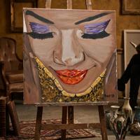 Olio su tela "La Regina Africana"