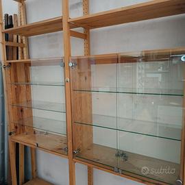 3 Vertine x scaffale Ikea IVAR.  SOLO VETRINE