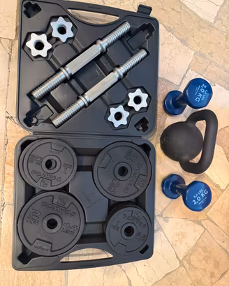 Set pesi palestra Decathlon
