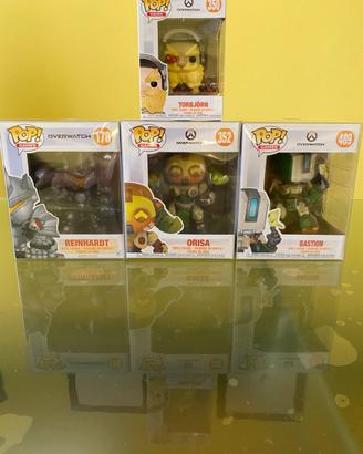 Lotto 4 Funko Pop Overwatch (3 Super Sized)