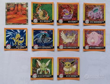 10 Stickers Pokémon Series 1 Artbox Nintendo 1999.