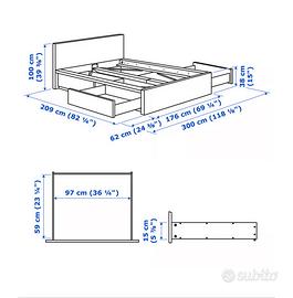 Cassettoni per letto Ikea
