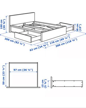 Cassettoni per letto Ikea