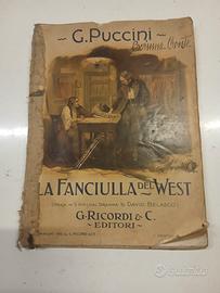 La fanciulla del west, antico,1910 autografato