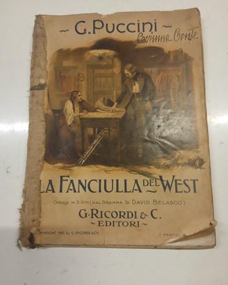 La fanciulla del west, antico,1910 autografato