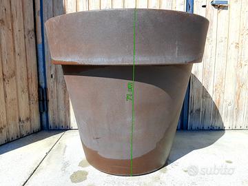 Vaso in plastica marrone diametro 80 x alt. 71cm