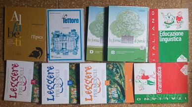 LOTTO LIBRI SCUOLA ITALIANO, GRAMMATICA, ANTOLOGIA
