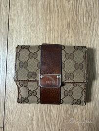 Portafoglio Vintage GUCCI in Tela GG e Pelle