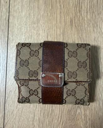 Portafoglio Vintage GUCCI in Tela GG e Pelle