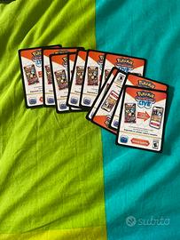 Lotto codici tcg pokemon evoluzioni prismatiche