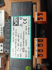 Trasformatore Monofase SBA ETK 630/1750 VA