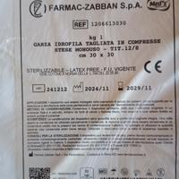 4 pacchi Garza idrofila 30×30 cm di 1kg ognuno