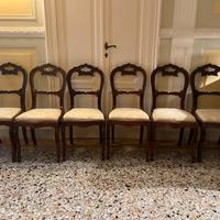 Set di Sedie antiche 6 sedie in legno