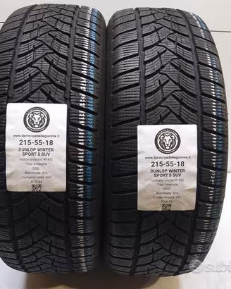 2 gomme 215 55 18 dunlop a41452