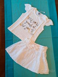 Completo Chicco bimba gonna sangallo  80-15M Nuovo