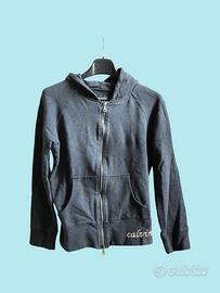 Calvin Klein Felpa grigia donna vintage cappuccio