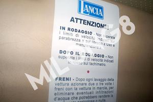 Lancia fulvia adesivi manutenzione rodaggio