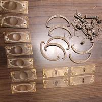 Maniglie/copriserratura ottone x cassettiera epoca