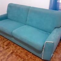 Divano letto matrimoniale azzurro