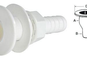 (Nr.9 pezzi) Scarico a mare plastica 1/2" mm15