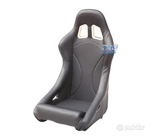 SEDILE BAQUET UNIVERSALE NERO IN PELLE STILE EVO