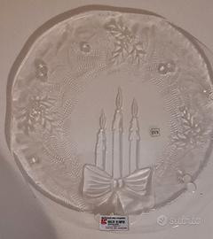 PIATTO VASSOIO CENTROTAVOLA vintage in VETRO - IVV