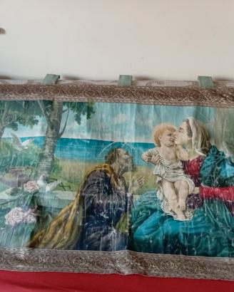 antico capoletto arazzo sacra famiglia 