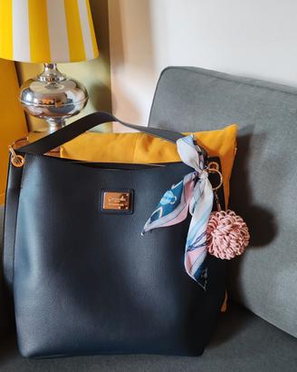 Borsa in ecopelle blu Camomilla 