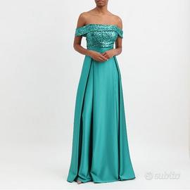 Abito da cerimonia Rinascimento verde acqua M Nuov