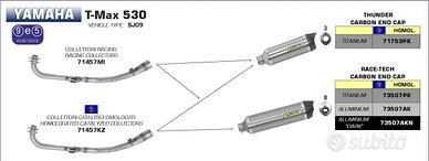 Scarico arrow t-max 530 2012-2016