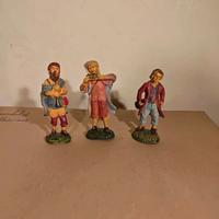 3 statuine musicisti per presepe napoletano natale