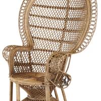 Sedia Vimini Papale Vintage