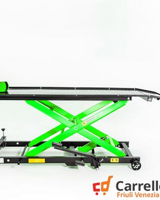 Ponte moto sollevatore con pompa a pedale VERDE