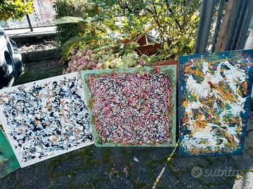 Quadri moderni stile Jackson Pollock