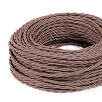 Cavo Treccia Tessile Marrone 3x1  Impianti Vista