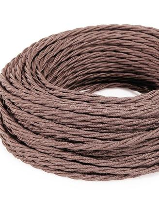Cavo Treccia Tessile Marrone 3x1  Impianti Vista