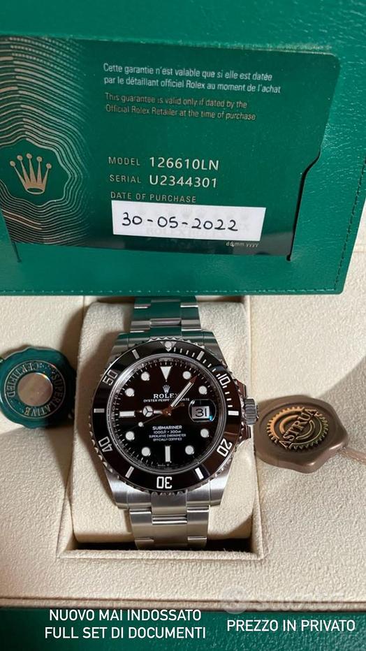 Vendita clearance rolex privati