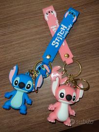 Portachiavi Stitch Rosa o Blu Nuovi