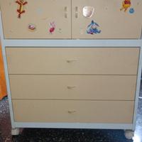 mobiletto con cassettiera e lavatoio 