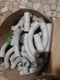 raccordi manicotti gomito e dritti  in PVC grigio 