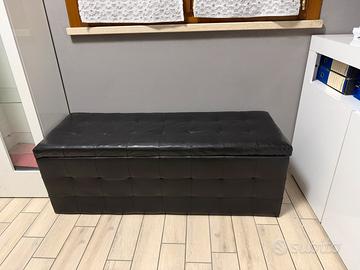 Pouf nero similpelle