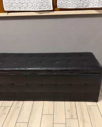 Pouf nero similpelle