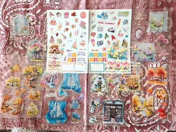 10 fogli con adesivi Natura e Città planner agenda