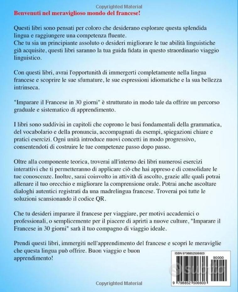 Libri per imparare il francese - Vendita in Libri e riviste 