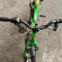 bicicletta verde 7 anni bimbo/a 